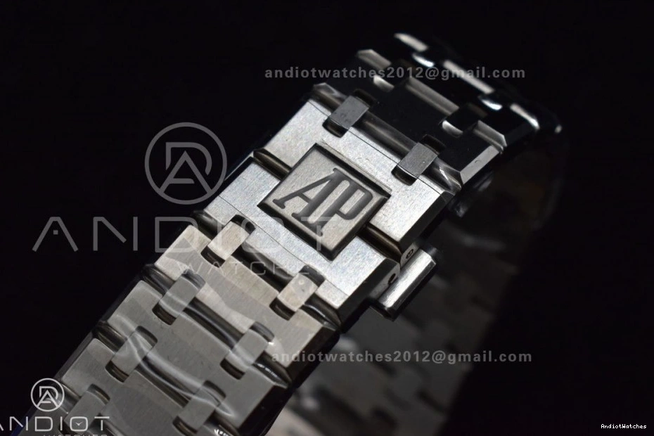 DailyWear Clone APSF Bracelet Oak SS 443 15500 Dial Edition on Super Black Royal Textured 1:1 A4302 SS 41mm Best 0122